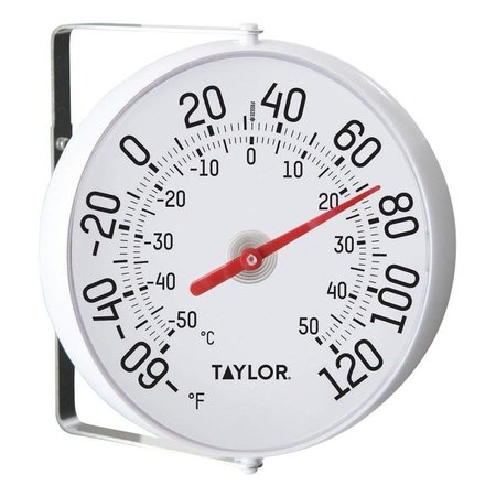 TAYLOR Thermometer, Analog, Celsius, Fahrenheit Temperature Sensor, 50 to 50 deg C, 60 to 120 deg F 5159